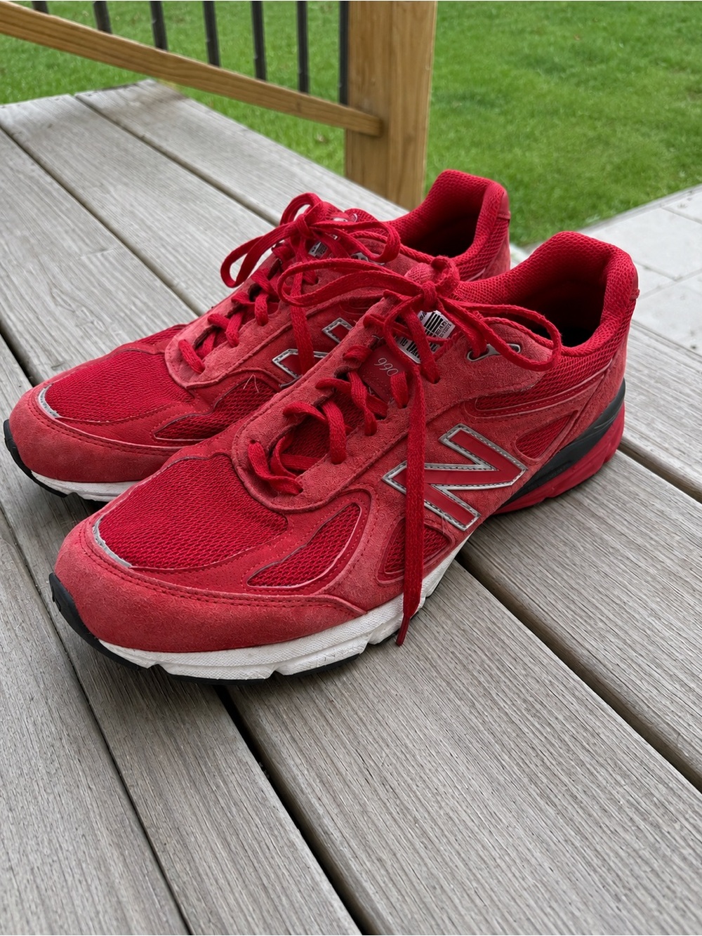New Balance Men Size 14 Red Athletic Sneakers Shoes 990 V4 Made in USA M990RD4